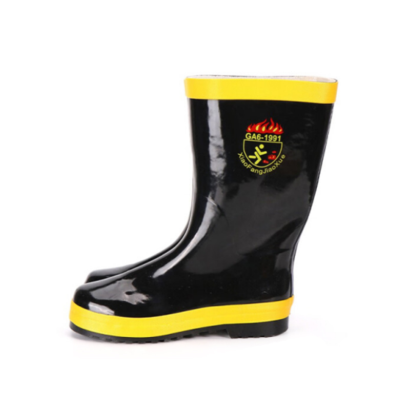 Brandbestrijding redding rubberen laarzen antislip hoge temperatuur weerstand rubberen veiligheidsschoenen voor brandweerman
